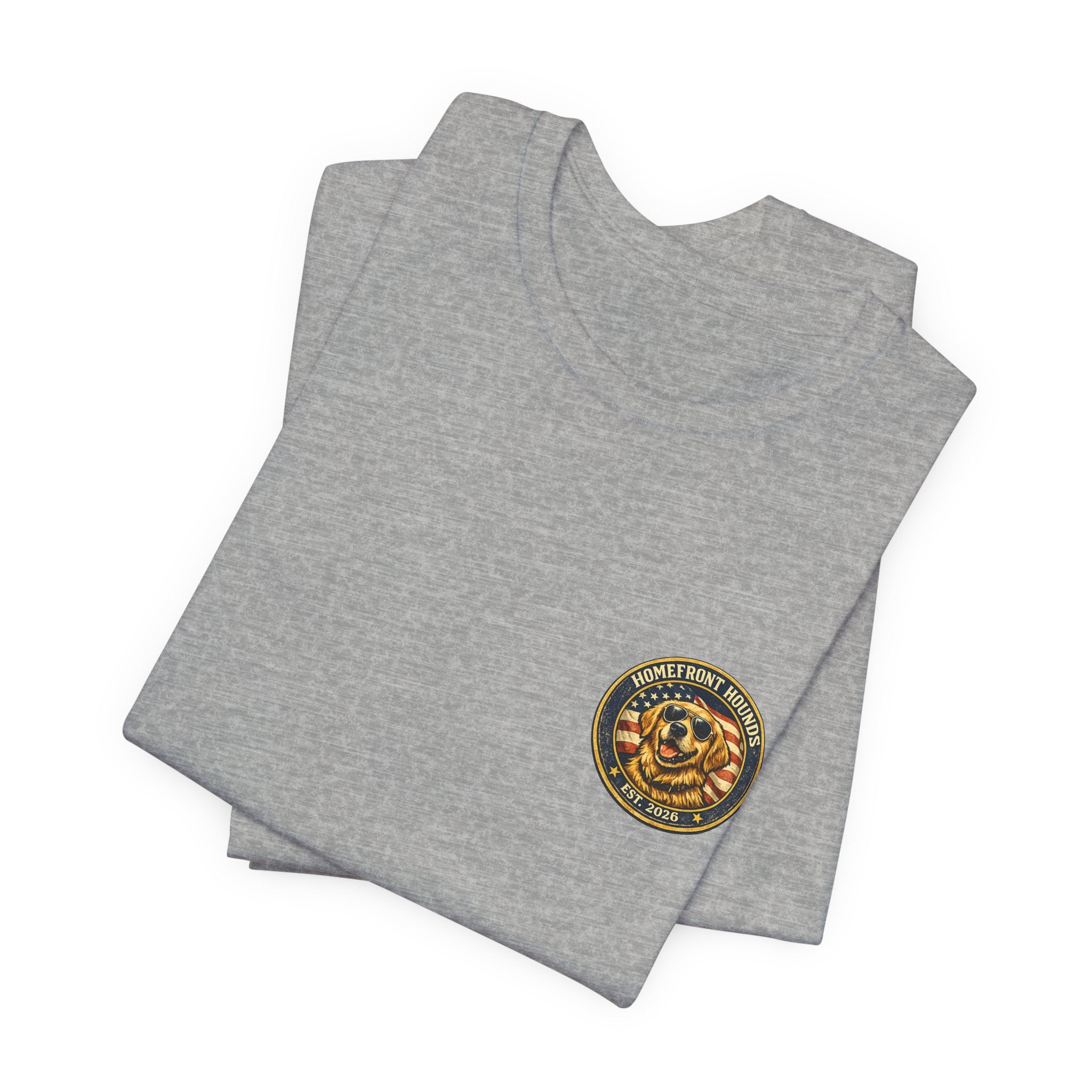 Homefront Hounds Golden Retriever Aviator Badge Tee