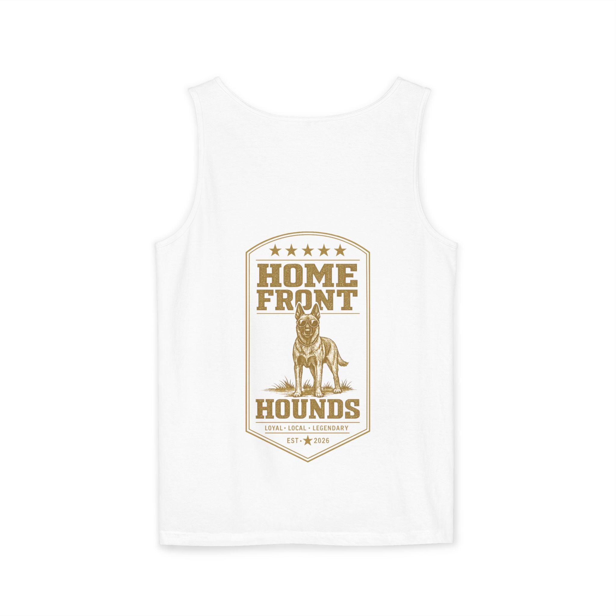 Home Front Hounds Tank Top — Vintage Military Dog Graphic
