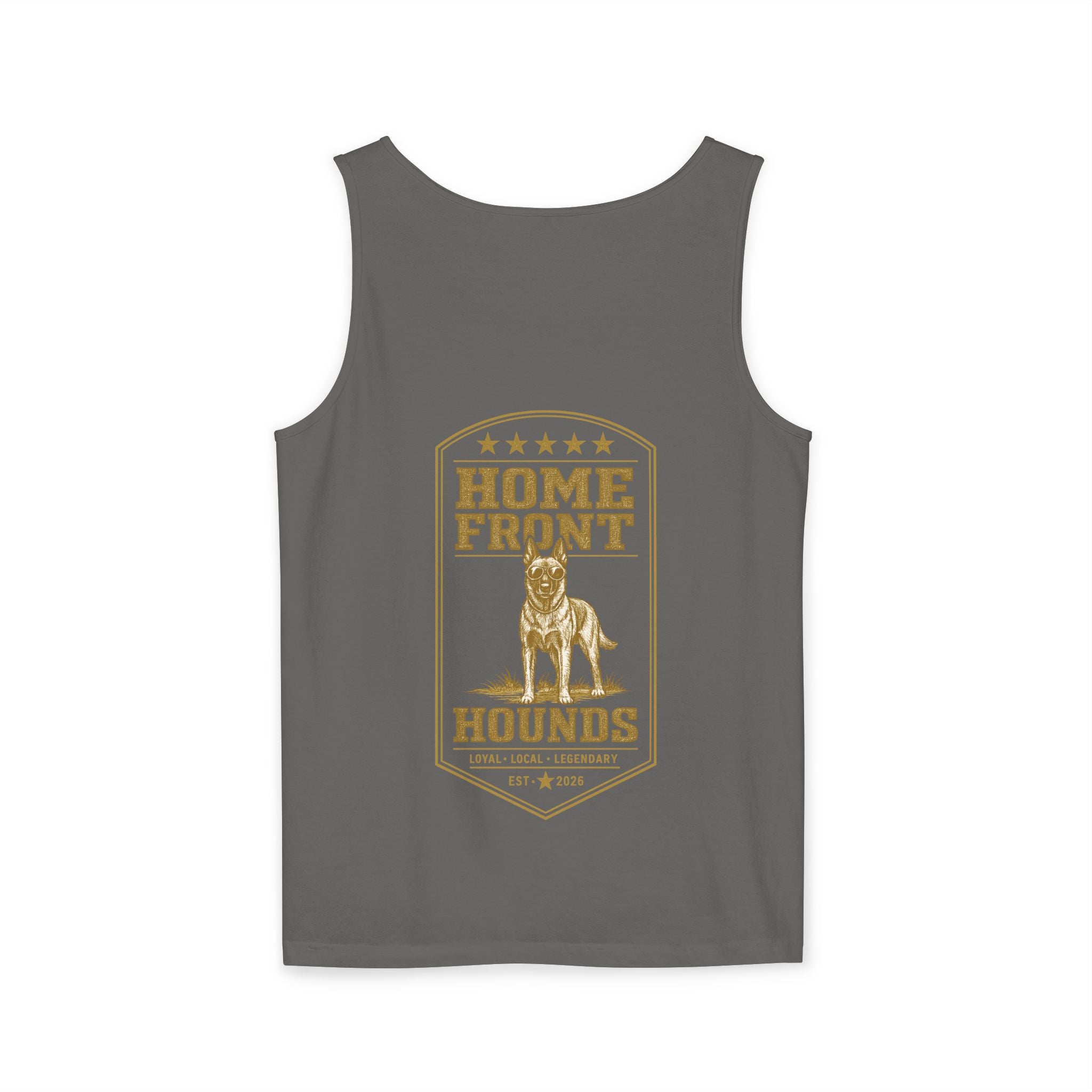 Home Front Hounds Tank Top — Vintage Military Dog Graphic