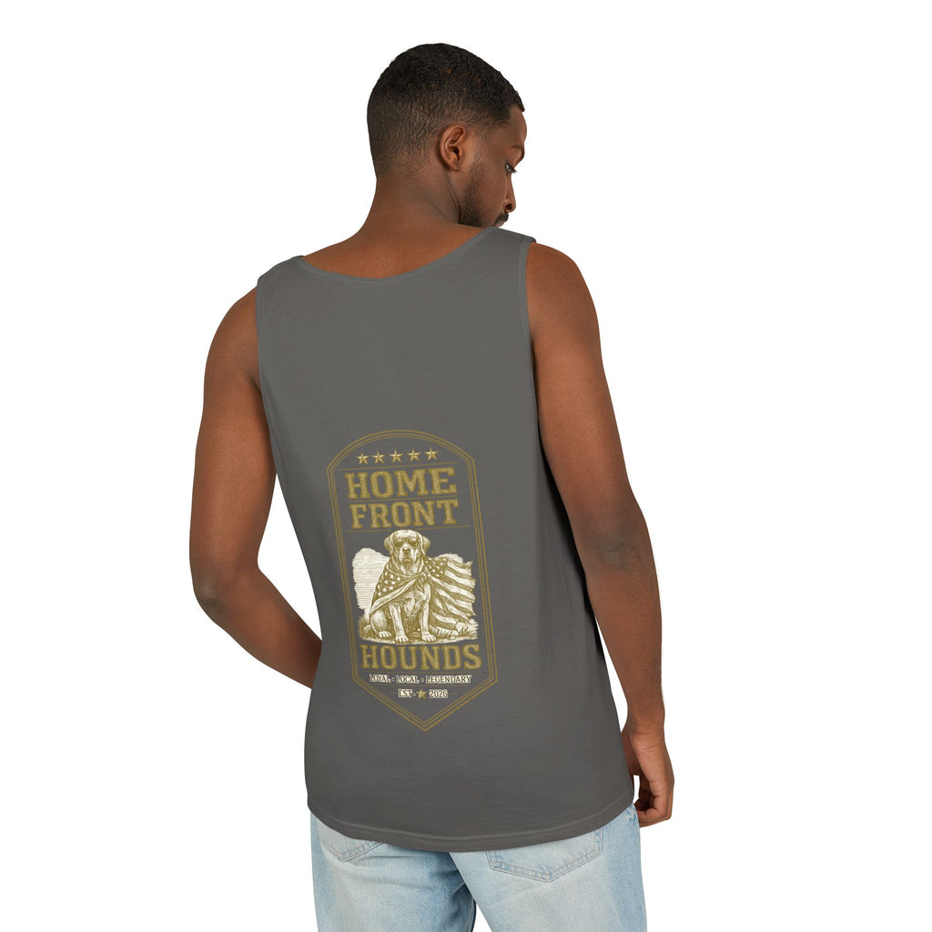 Home Front Hounds Tank Top — Patriotic Dog Graphic