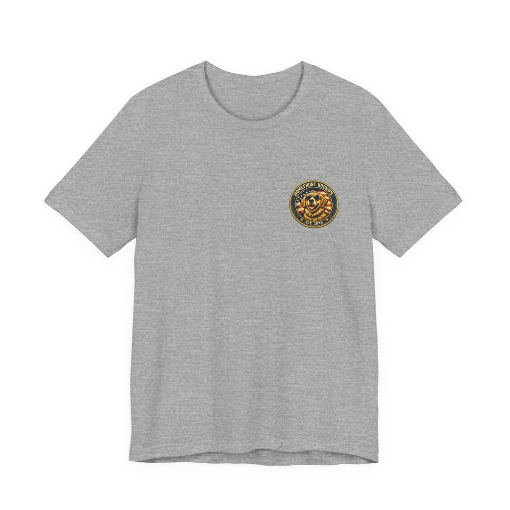 Homefront Hounds Golden Retriever Aviator Badge Tee