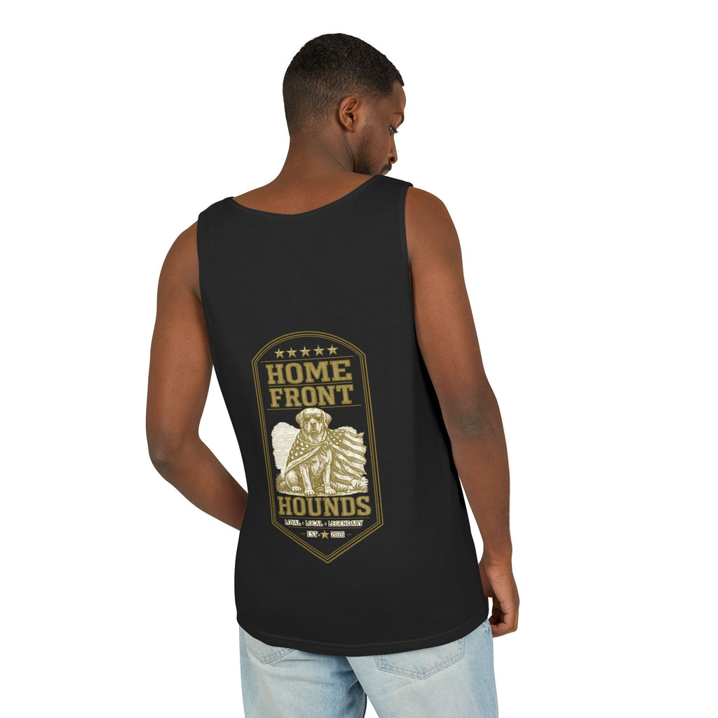 Home Front Hounds Tank Top — Patriotic Dog Graphic