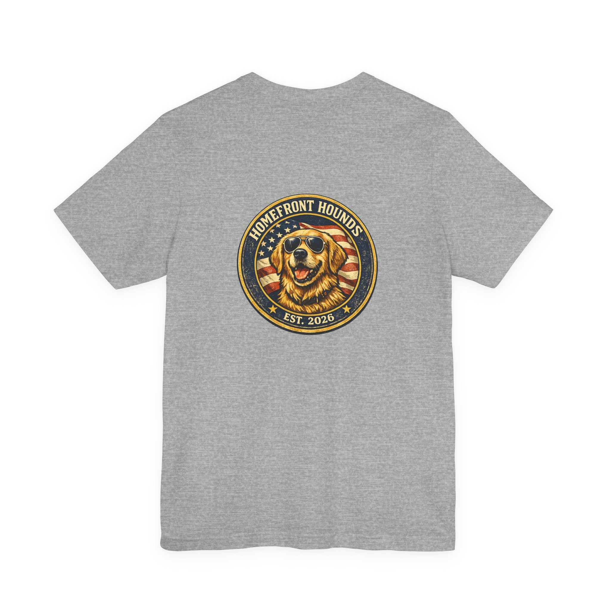 Homefront Hounds Golden Retriever Aviator Badge Tee