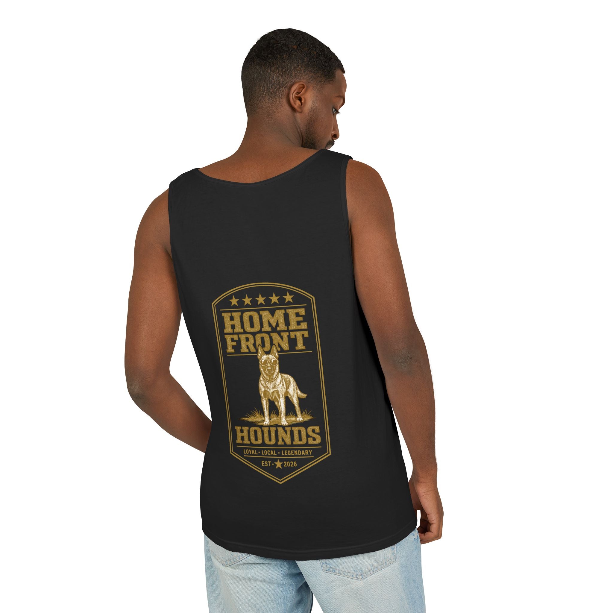 Home Front Hounds Tank Top — Vintage Military Dog Graphic